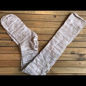 Roxy Tan & Brown Thigh High Socks